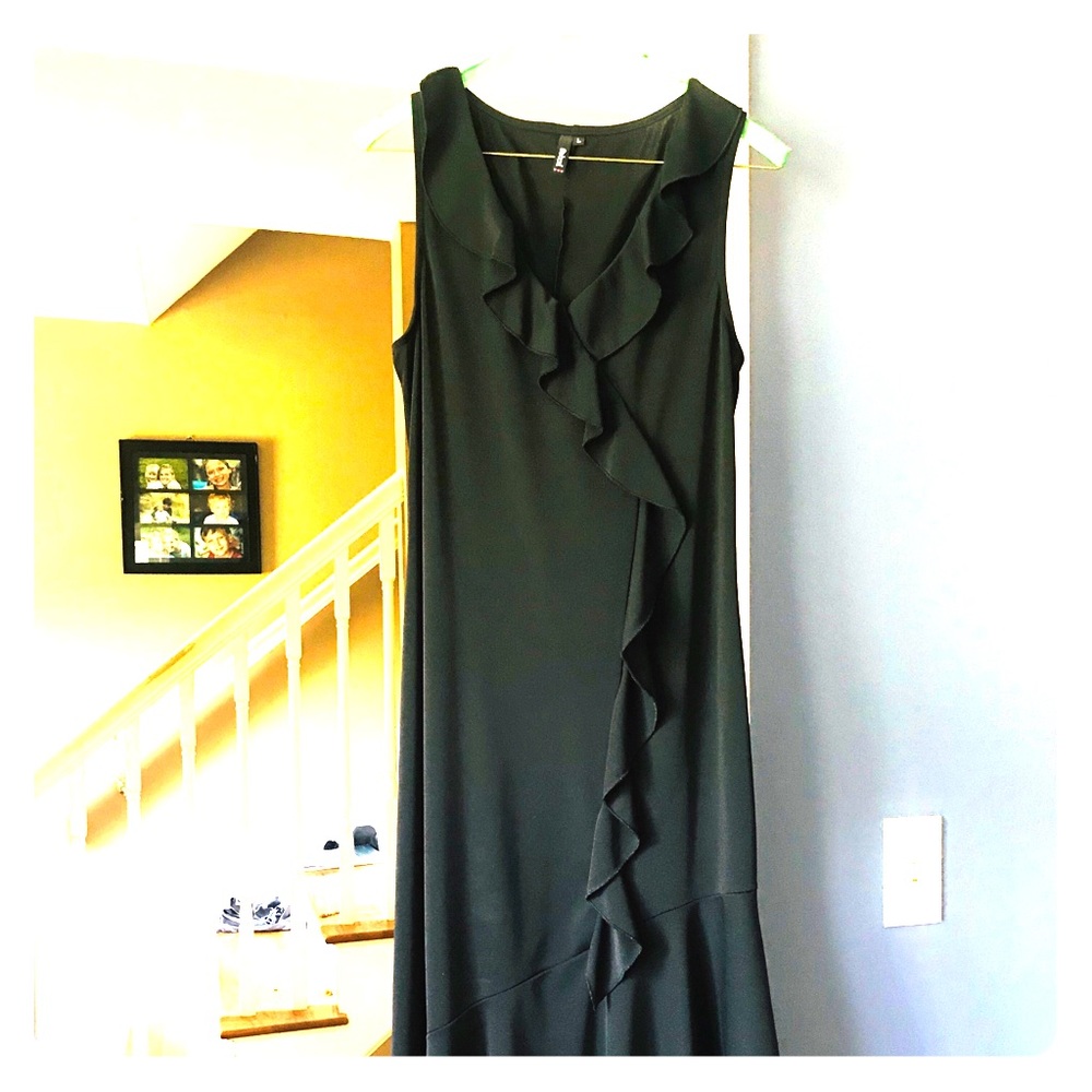 Black ruffle dress
